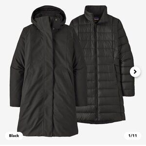 Patagonia women's Tres Parka, black, medium, EUC